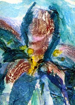 "Iris" by Gail McCoy, Sun Prairie WI - Collage